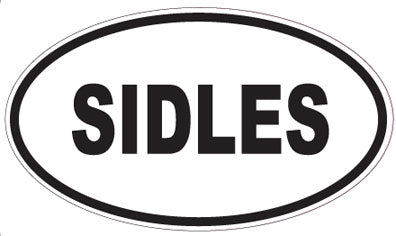 SIDLES - Oval Sticker