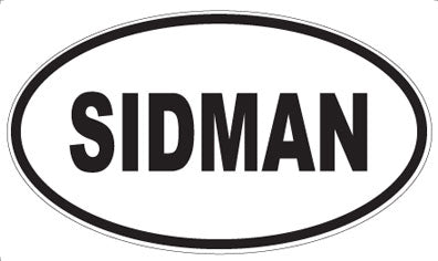 SIDMAN - Oval Sticker