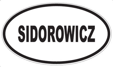 SIDOROWICZ - Oval Sticker