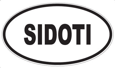 SIDOTI - Oval Sticker