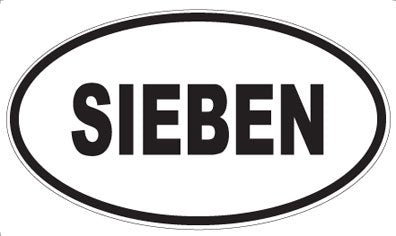 SIEBEN - Oval Sticker