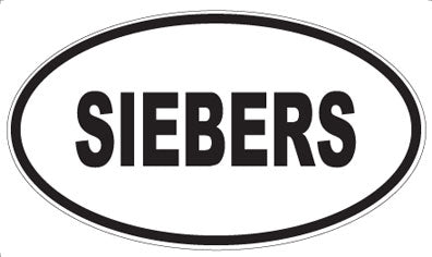 SIEBERS - Oval Sticker