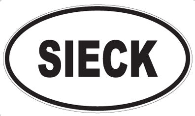 SIECK - Oval Sticker