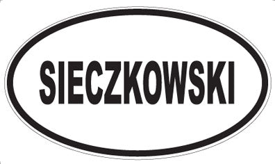 SIECZKOWSKI - Oval Sticker