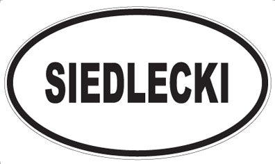 SIEDLECKI - Oval Sticker