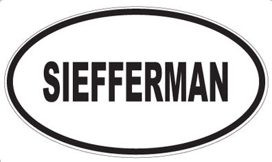 SIEFFERMAN - Oval Sticker