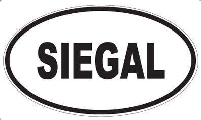 SIEGAL - Oval Sticker
