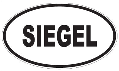 SIEGEL - Oval Magnet