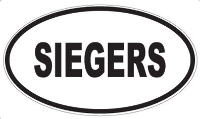 SIEGERS - Oval Sticker