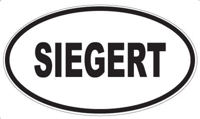 SIEGERT - Oval Magnet