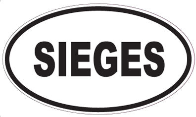 SIEGES - Oval Sticker