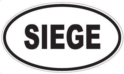 SIEGE - Oval Magnet