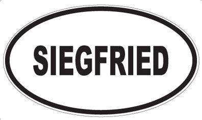 SIEGFRIED - Oval Sticker