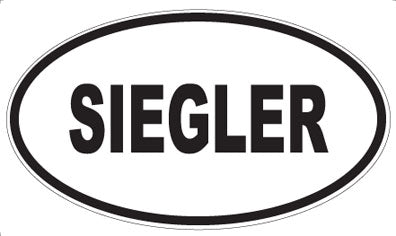 SIEGLER - Oval Sticker
