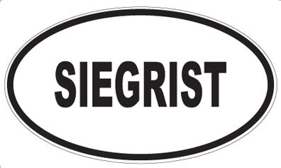 SIEGRIST - Oval Sticker