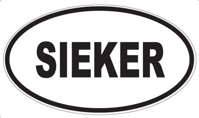 SIEKER - Oval Sticker