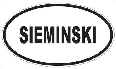 SIEMINSKI - Oval Magnet