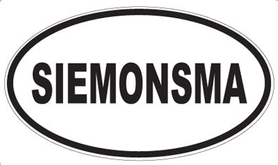 SIEMONSMA - Oval Sticker