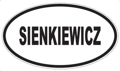 SIENKIEWICZ - Oval Magnet