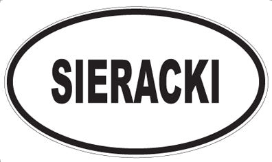 SIERACKI - Oval Sticker