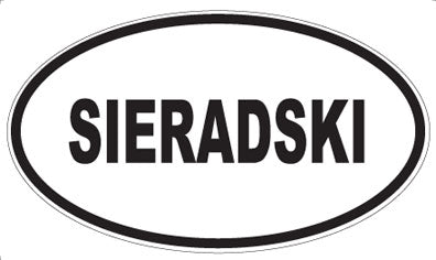 SIERADSKI - Oval Sticker