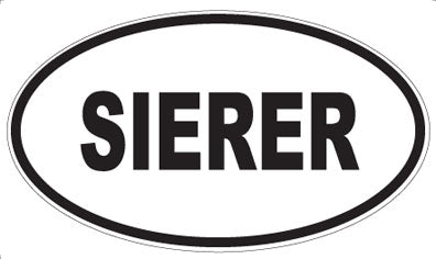 SIERER - Oval Sticker