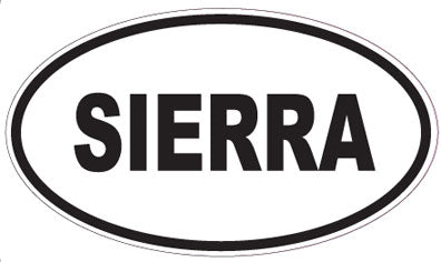 SIERRA - Oval Sticker