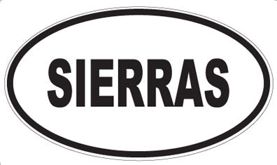 SIERRAS - Oval Sticker