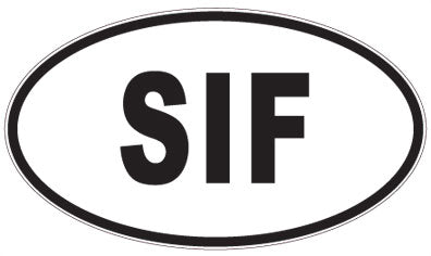 SIF - 3 Letter Initials Oval Sticker