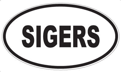SIGERS - Oval Magnet