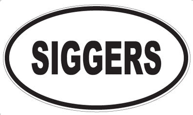 SIGGERS - Oval Sticker