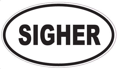 SIGHER - Oval Sticker