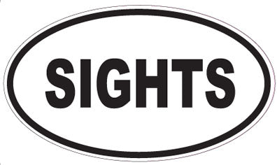 SIGHTS - Oval Sticker