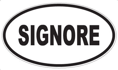 SIGNORE - Oval Sticker