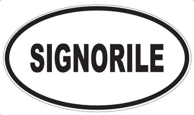 SIGNORILE - Oval Magnet