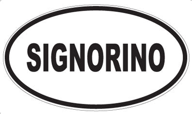 SIGNORINO - Oval Sticker