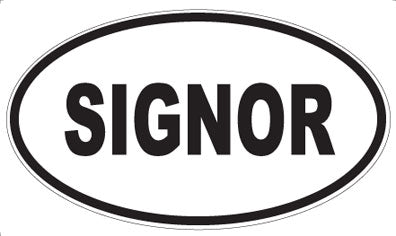 SIGNOR - Oval Magnet