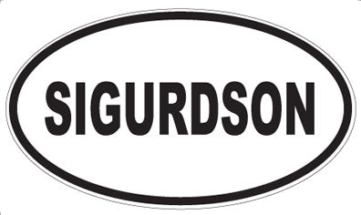 SIGURDSON - Oval Sticker