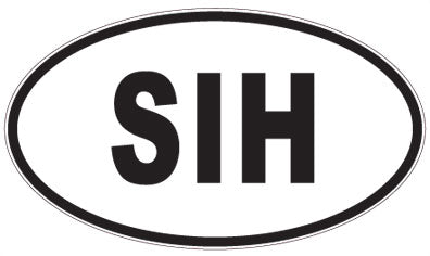 SIH - 3 Letter Initials Oval Sticker