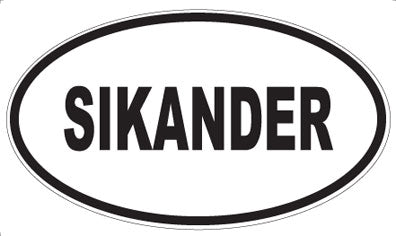SIKANDER - Oval Sticker