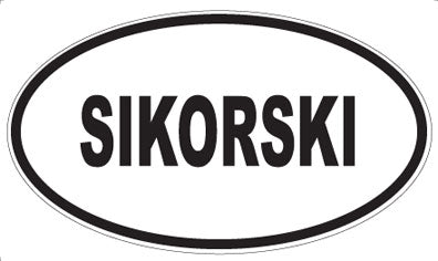 SIKORSKI - Oval Magnet