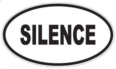 SILENCE - Oval Magnet
