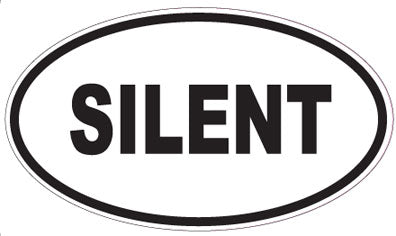 SILENT - Oval Sticker
