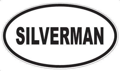 SILVERMAN - Oval Sticker