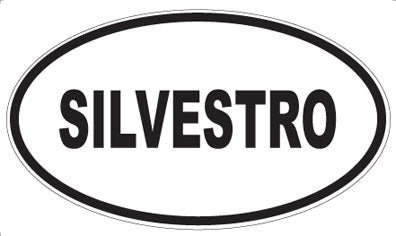 SILVESTRO - Oval Sticker