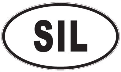 SIL - 3 Letter Initials Oval Magnet