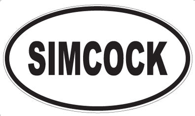 SIMCOCK - Oval Sticker