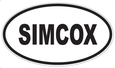 SIMCOX - Oval Sticker