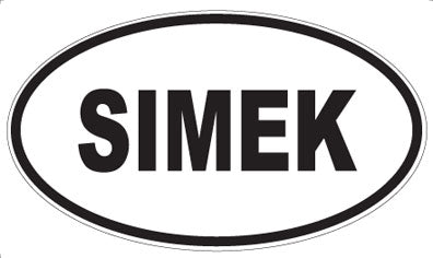 SIMEK - Oval Sticker