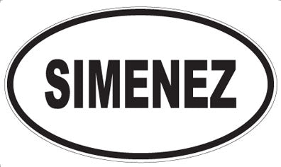 SIMENEZ - Oval Magnet